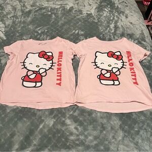 Girls Old Navy Pink Hello Kitty Short Sleeve Tops twin set 10